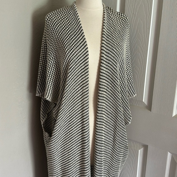 Plume & Thread Long Open Cardigan USA Knit One Size - Picture 4 of 13